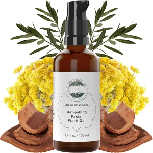 Facial Wash Gel Cleanser - Dead Cells, Pores, & Make Up Remover Face Wash for Oily, Dry, & Sensitive Skin - Gentle and Non Drying Face Wash with Aloe Vera & Tea Tree Oil by Aromatherapy Drops,100 ml