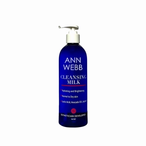 Facial Milk Cleanser - Gentle Daily Face Wash for All Skin Types. Thick, Hydrating, Moisturizing Cleanser w/Lactic Acid AHA Nourish & Rejuvenate 16oz