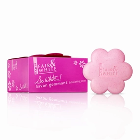 Fair & White So White Skin Brightening Soap - 200g / 7 oz - Exfoliating Soap, Helps to Reduce Blemishes on: Body, Knees, Underarms, Armpit