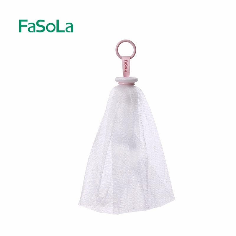 FaSoLa Foaming Mesh with Hanging Ring - White, 8*22cm