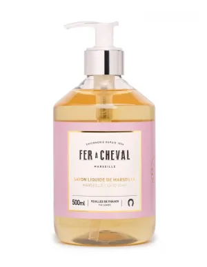 Fer à Cheval Savon Liquide De Marseille Soap, Luxury French Liquid Hand Soap, Savon Marseille Fig Leaves, 500ml/16.9fl oz