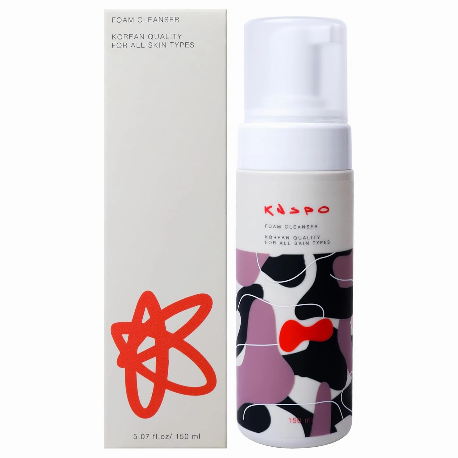 Foam Cleanser - Gentle Facial Cleanser for All Skin Types - Non-Drying Face Cleanser - Face Wash with AHA BHA LHA - 5.07 oz