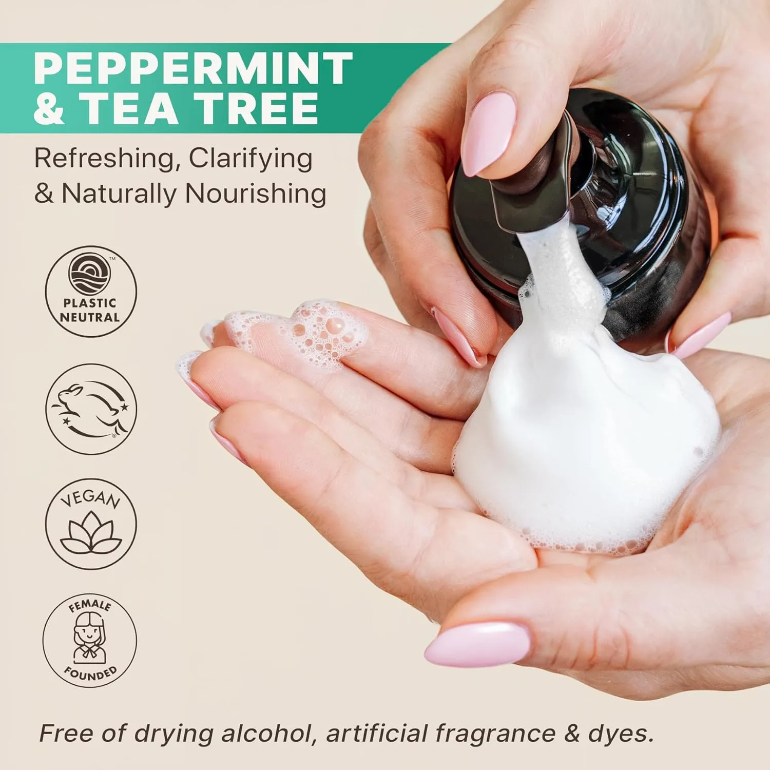 Foaming Face Wash - USA Made with Natural & Organic Ingredients, Gentle Foaming Facial Cleanser for Women & Men, Non Toxic Daily Wash for Sensitive & Oily Skin, Non Drying Cleansing Foam
