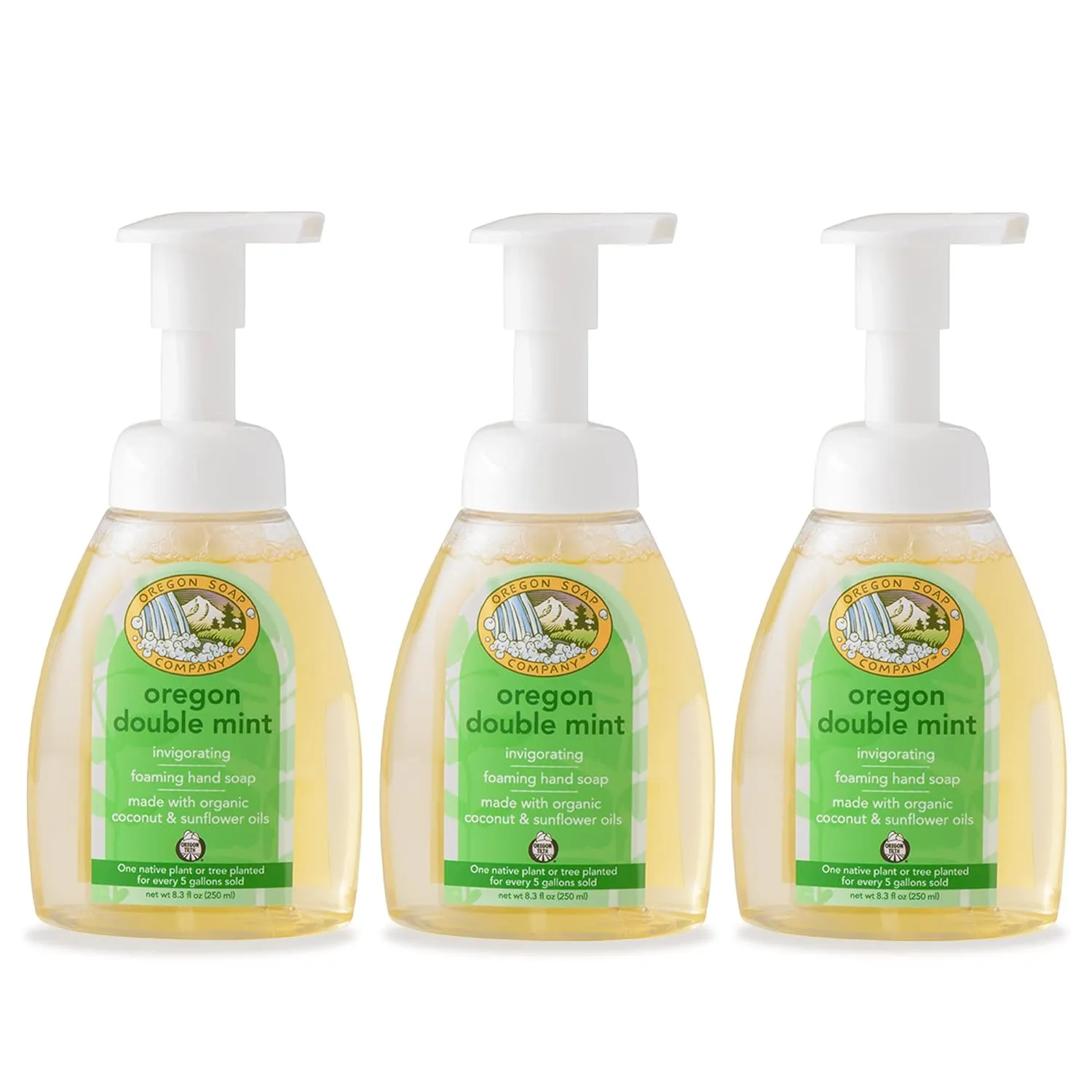 Foaming Hand Soap, Hand Soap Refills and Self Foaming Liquid Hand Soap, Liquid Hand Soap Bulk for Hand Wash, Mint, 8.3 Oz, 3 Pack