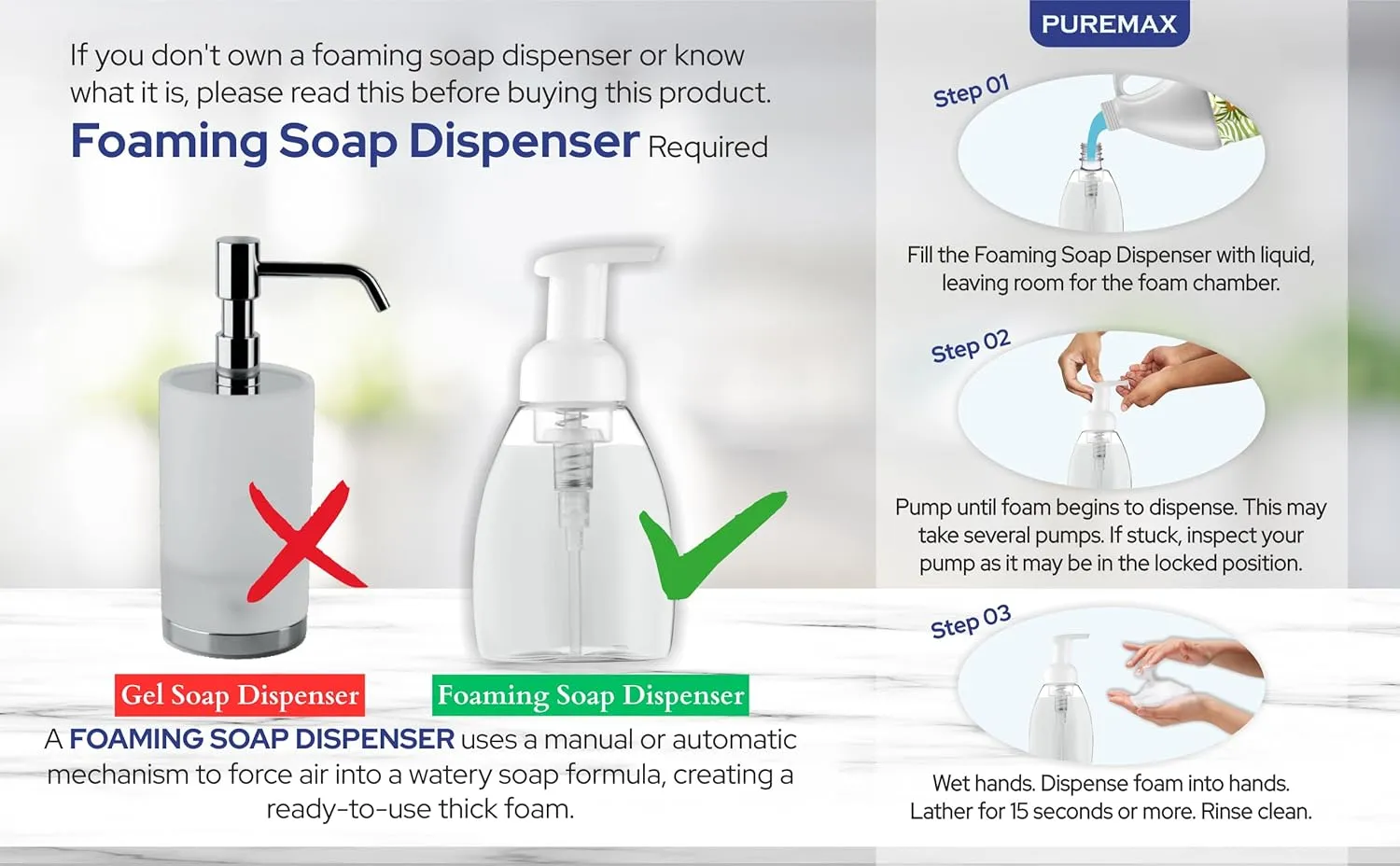 Foaming Hand Soap Refills | Lemon Basil | All-Natural | Gentle, Moisturizing | Made in USA | 128 Fl Oz (1 Gallon)