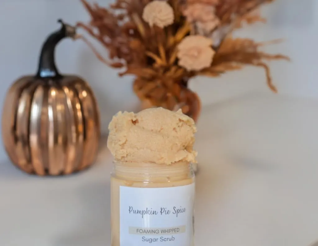 Foaming Whipped Sugar Scrubs, Exfoliating Body Scrub, Choose Your Scent (8 oz, Orange Lemongrass- Yellow)