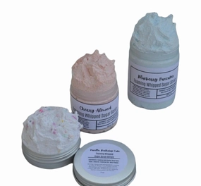 Foaming Whipped Sugar Scrubs, Exfoliating Body Scrub, Choose Your Scent (8 oz, Monkey Farts - Yellow)