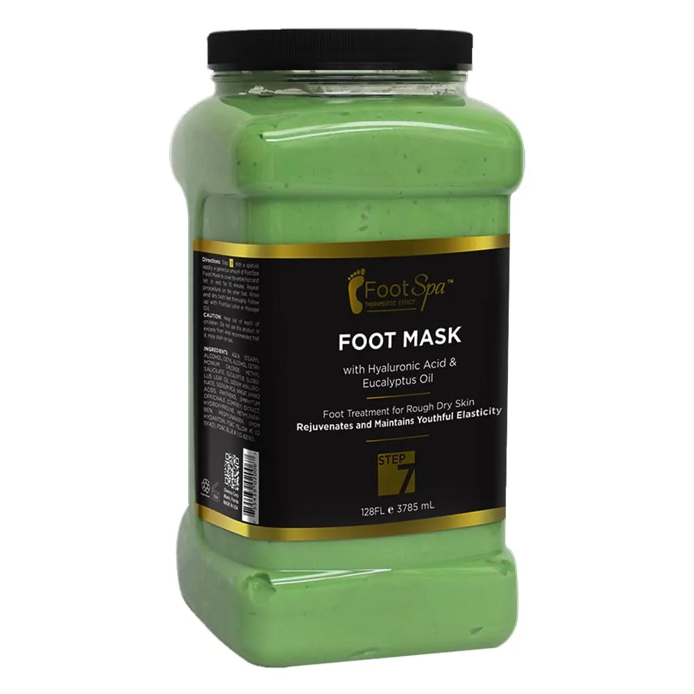 Foot Spa - Cream Mask for foot, 128 Oz With Peppermint and Eucalyptus Oil - Pedicure Massage for Tired Feet and Body, Hydrating, Fresh Skin - Infused with Hyaluronic Acid, Amino Acids, Panthenol