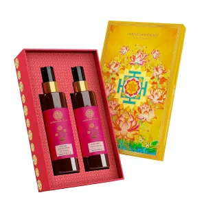 Fo,rest Essentials Refreshing Duo Rose Gift Box | GIfts For Women | Gifts for Men | Body Mist & Toner Gift Set for Birthday