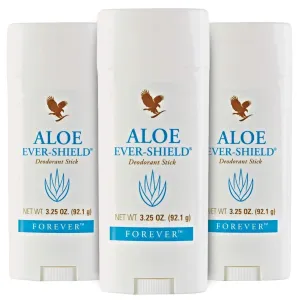 Forever Living - Aloe Ever-Shield - Aluminum-Free Deodorant with Soothing Aloe for Sensitive Skin - 3.25 oz Stick (Pack of 3)