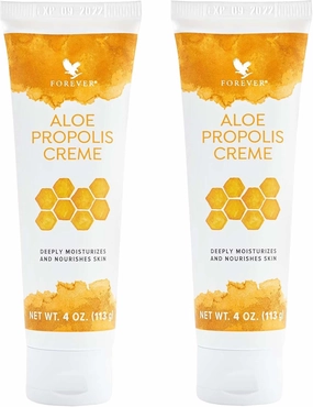 Forever Living - Aloe Propolis Creme - Skin Nourishment with Aloe Vera and Bee Propolis - Moisturizing Cream with Vitamins A, E & C - 4 oz (2 Pack)