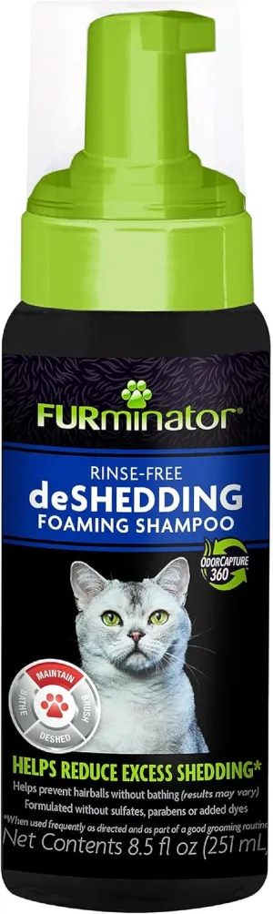 FURminator® Rinse-Free deShedding Foaming Shampoo for Cats, 8.5 oz