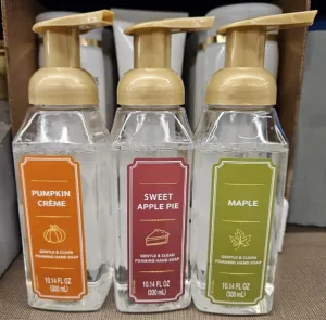 Gentle & Clean La-cura Foaming Hand Soap Pumpkin Crème, Sweet Apple Pie, Maple, 10.14fl oz 300ml (Three Bottles)