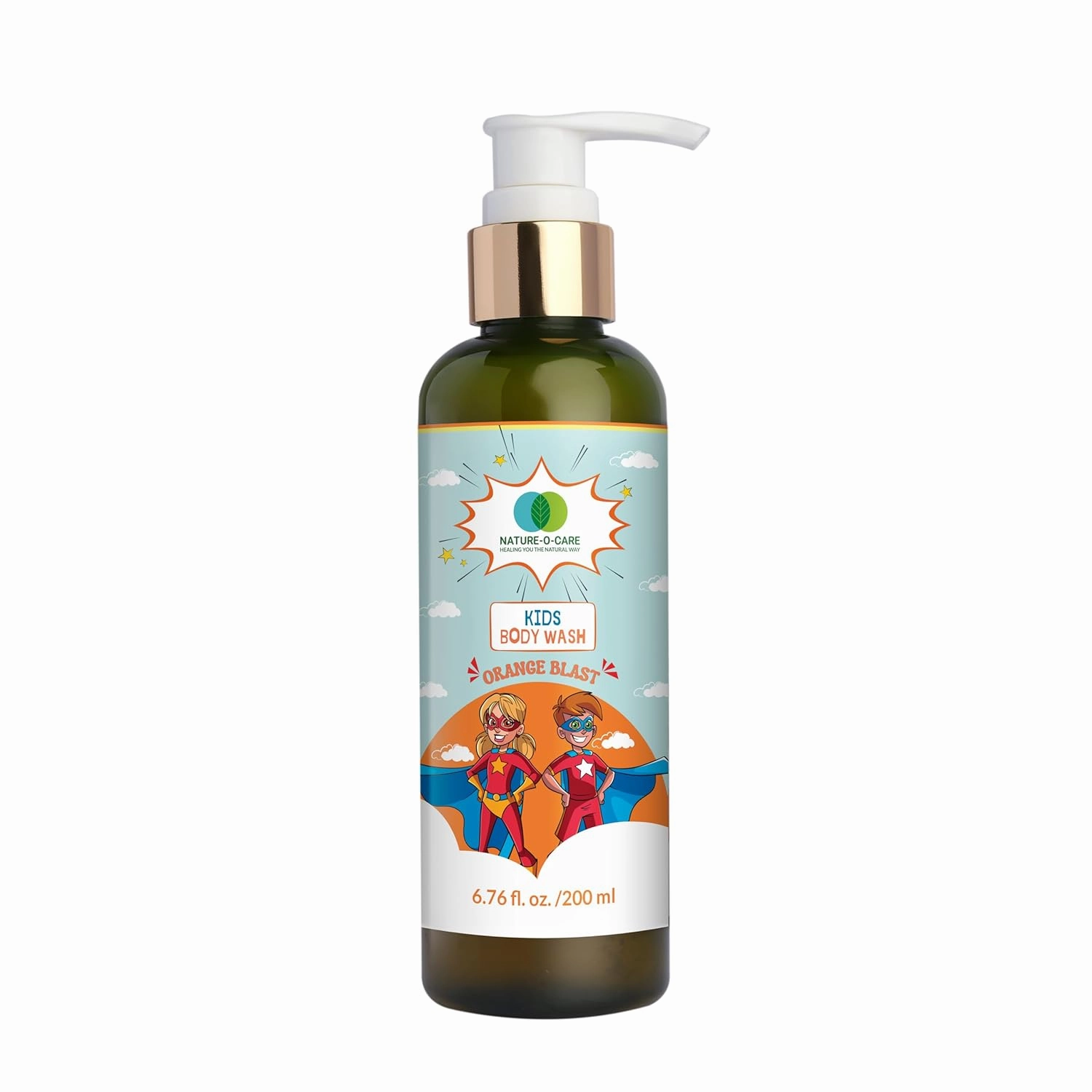 Gentle Orange Blast Kids Body Wash | 6.76 fl oz Tear-Free Formula, Eco-Friendly, No SLS, Parabens | Cleanses and Softens Skin