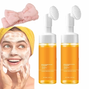 Glo Mi Turmeric Facial Cleanser, Turmeric Face Wash, Turmeric Facial Cleanser,Glo Mi Turmeric Foaming Cleanser for All Skin (2 Pcs)