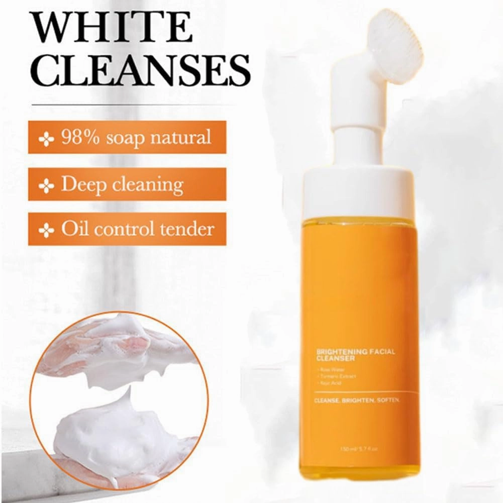 Glo Mi Turmeric Facial Cleanser, Turmeric Face Wash, Turmeric Facial Cleanser,Glo Mi Turmeric Foaming Cleanser for All Skin (2 Pcs)