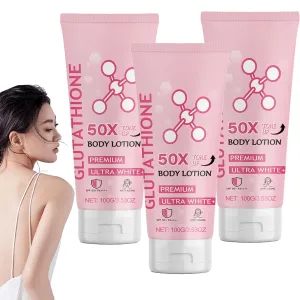 Glutathione Cream, Glutathione 50x Tone Up Body Lotion, Long Lasting Moisturizing, Smooth & Revitalizing Skin, for All Skin Types (3PC, 1)
