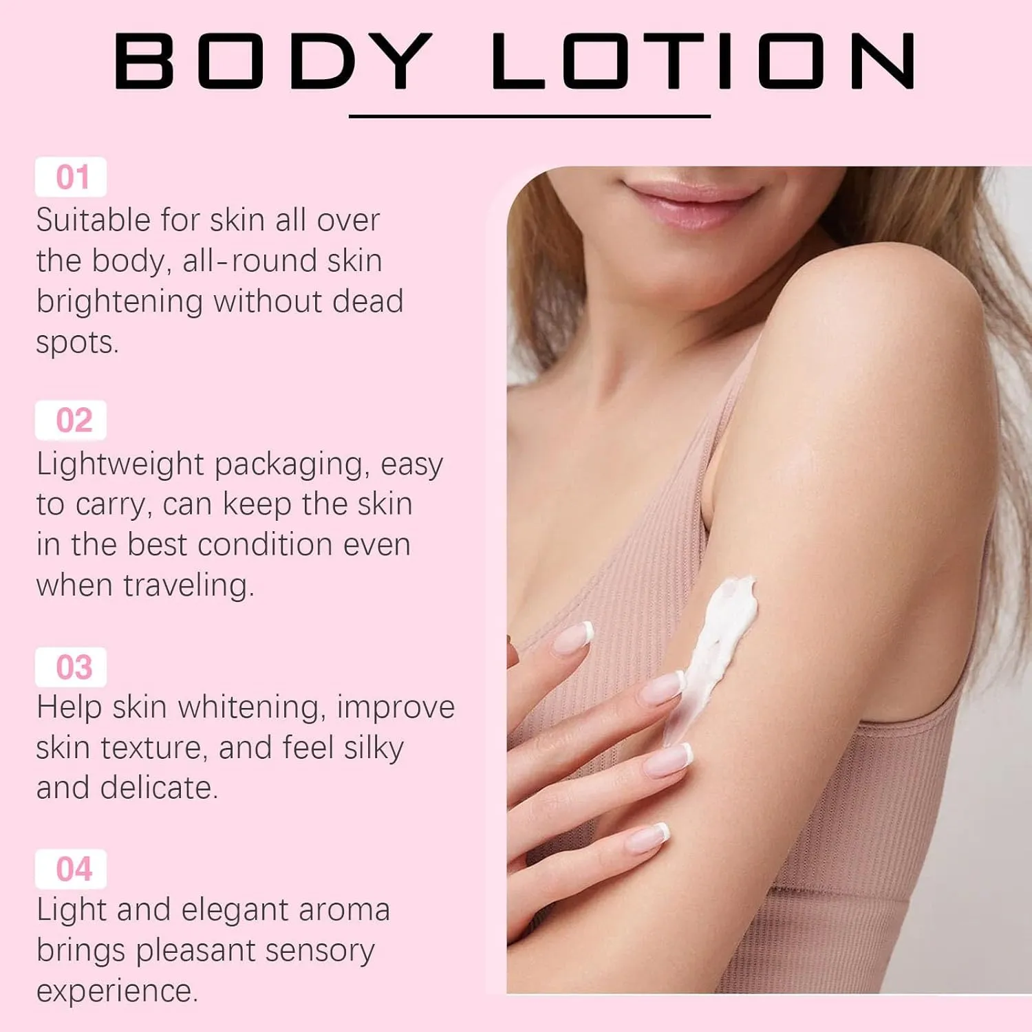 Glutathione Cream, Glutathione 50x Tone Up Body Lotion, Long Lasting Moisturizing, Smooth & Revitalizing Skin, for All Skin Types (3PC, 1)