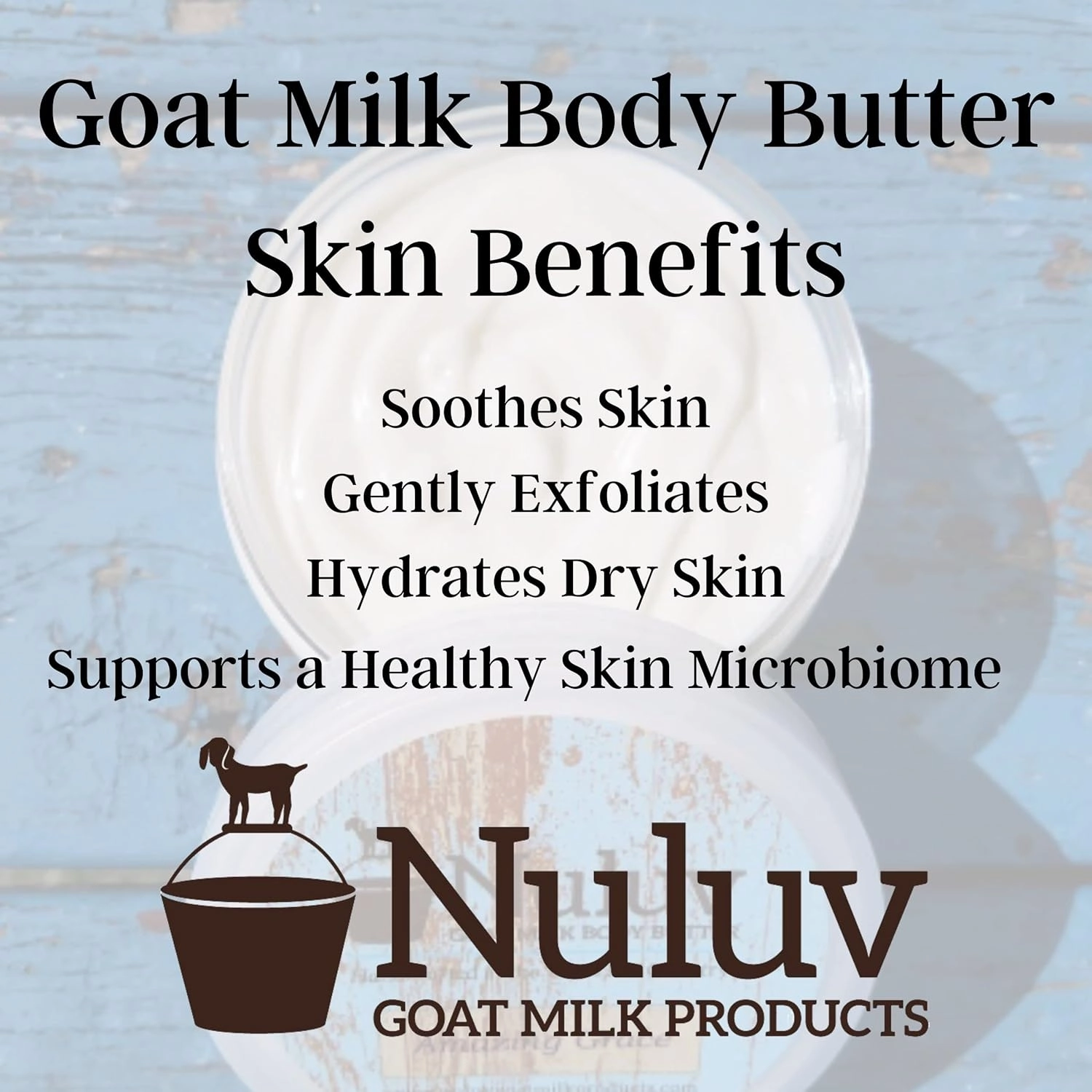 Goat Milk Body Butter Long-Lasting Moisture Soothing for Dry and Sensitive Skin, Made in USA, 8 Ounces (Lavender)
