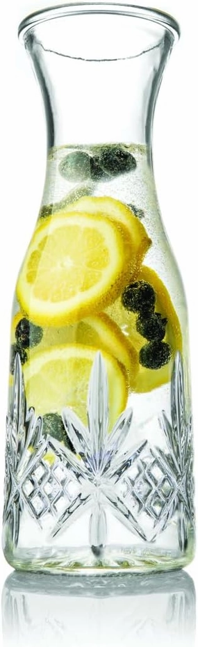 Godinger Carafe, Pitcher, Glass Pitcher, Drinking Carafe, Dublin Crystal for Juices, Iced Tea, and More – Ideal Gift & Decorative Piece for Any Occasion, 32oz
