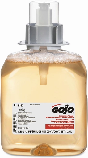 GOJO 5162-03 X Luxury Foam Antibacterial Soap Refill, 1250 mL Refill for GOJO® FMX-12™ Dispenser