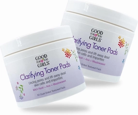 Good For You Girls Purifying Toner Pads Unclog Pores & Control Oil, Natural Ingredients clear skin, balance pH, plump and hydrate, Made in the USA | 2 Pack (50 Pads ea)