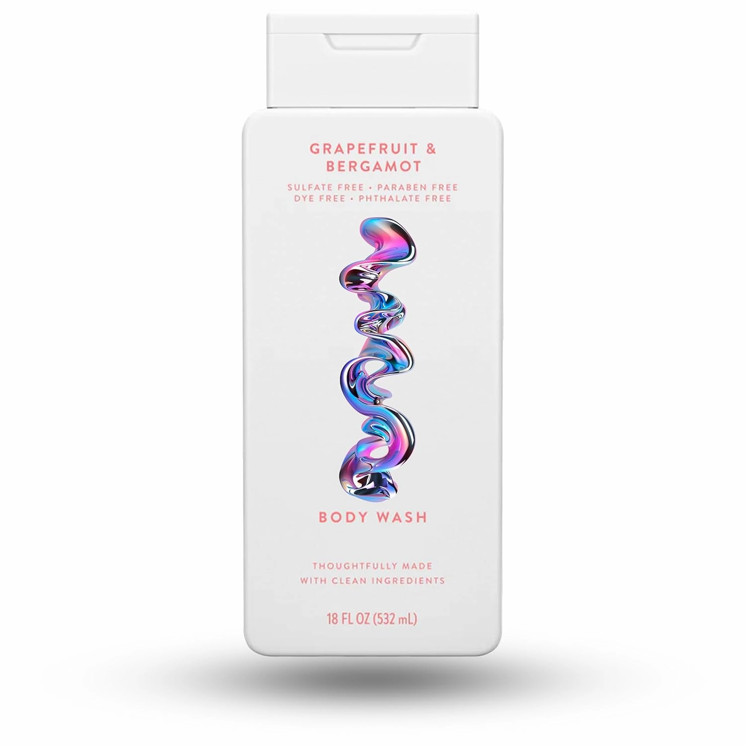 Grapefruit & Bergamot Body Wash - Refreshing Citrus Scent, Sulfate-Free, Paraben-Free, Gentle Daily Cleanser, 18 oz Pack Of 01