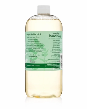Hand Soap, Hand Soap Refill, Foaming Hand Soap Refill, Castile Soap Made with USDA Certified Organic Oils (32 Fl Oz, Double Mint)