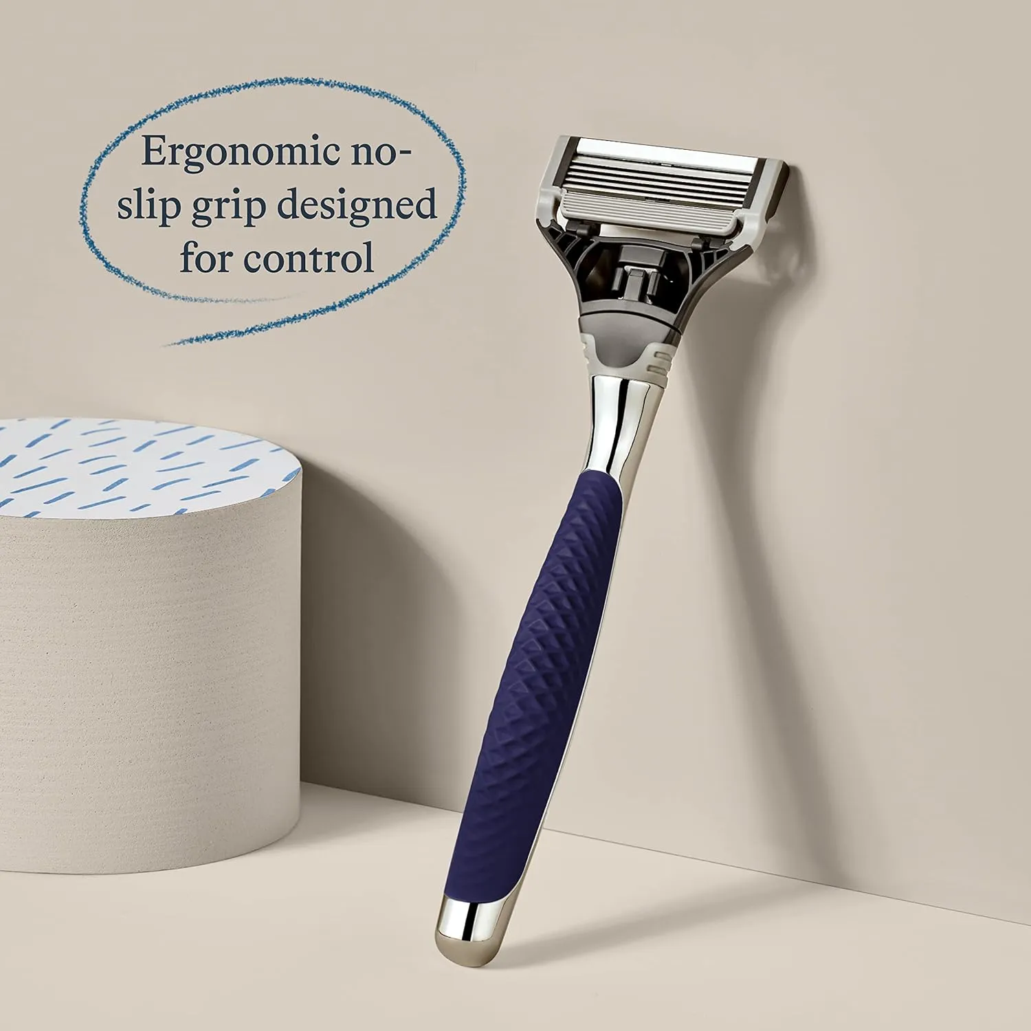 Harry's Shaving Kit for Men - Razor Handle, 5 Razor Blade Refills, Foaming Shave Gel, and Travel Blade Cover - Chrome Edition
