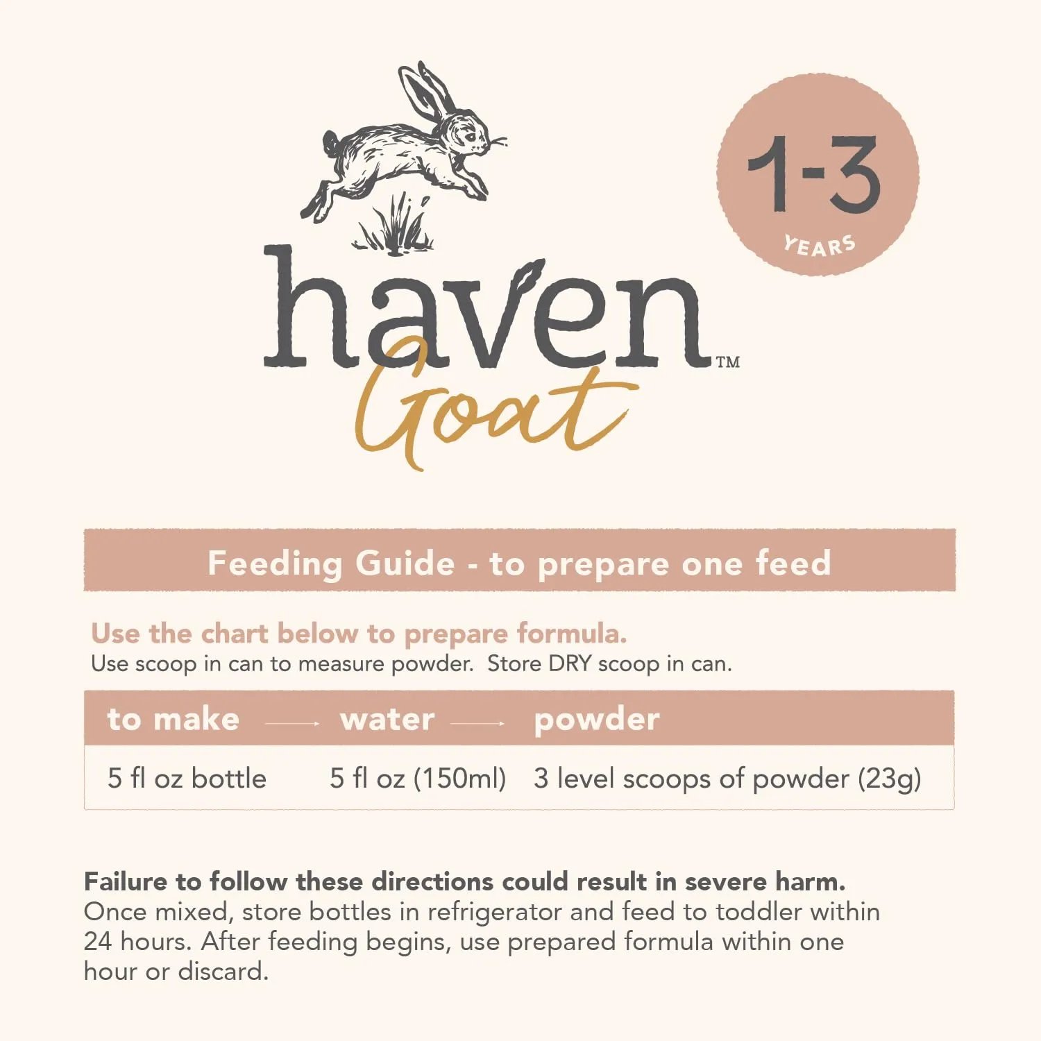 Haven Goat Toddler Formula | 1 to 3 Years | Premium New Zealand Forage-fed Goat Whole Milk Toddler Formula | Wholesome Goodness | Gentle on Tiny Tummies | Immune Support | Prebiotics, Probiotics, DHA, Lutein | Non GMO | No Palm Oil | 14.1 oz