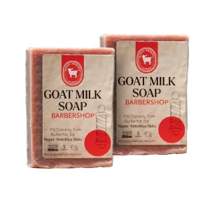 Honey Sweetie Acres 2-Pack Barbershop Goat Milk Soap - Handmade 5 oz Bar, Made with Natural Ingredients, Moisturizing & Gentle, Made in the USA
