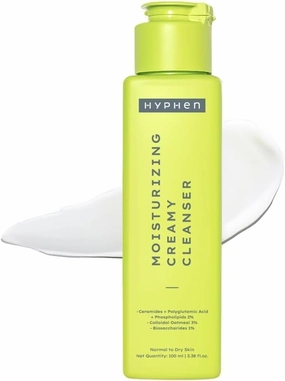 Hy.ph.en Moisturizing Creamy Face Wash for Dry & Sensitive Skin | 2% Ceramides & Polyglutamic Acid | Barrier Repair, Hydration & Gentle Cleansing | Facewash, Oily, Dry, All Skin Types| 100 ml