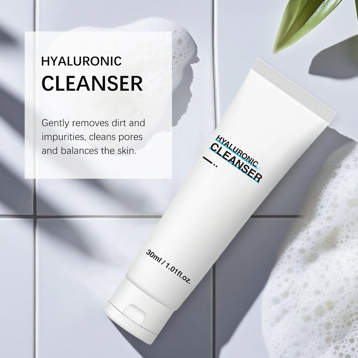 Hyaluronic Acid Cleanser for Face | Hydrating Daily Facial Cleanser with Hyaluronic Acid & Ceramides | Gentle Foaming Face Wash for Sensitive Skin, Non-Comedogenic & Cruelty-Free, 1.69 fl.oz (3)