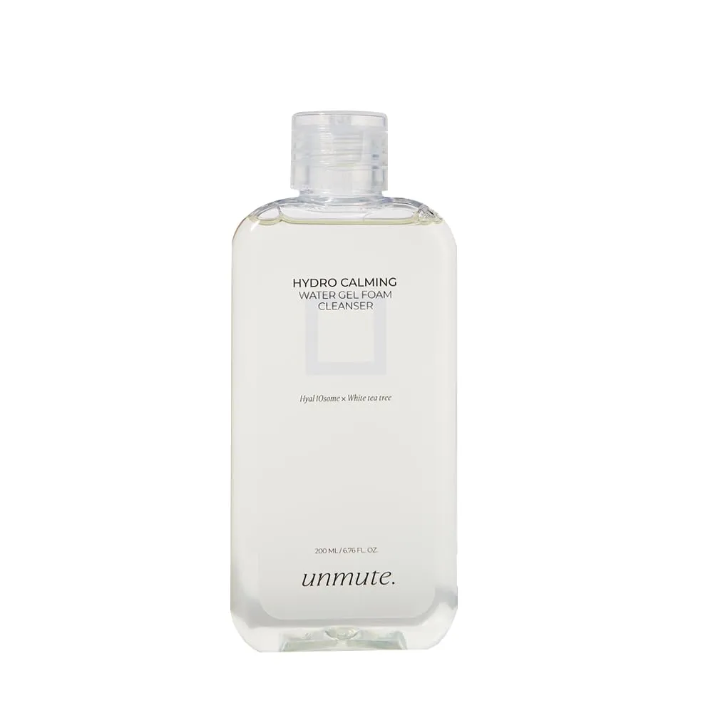 Hydro Calming Water Gel Foam 200ml (6.76 oz) – 2-in-1 Face Wash for Sensitive & Acne-Prone Skin | Gentle, Hydrating & Soothing with White Tea Tree & Heartleaf