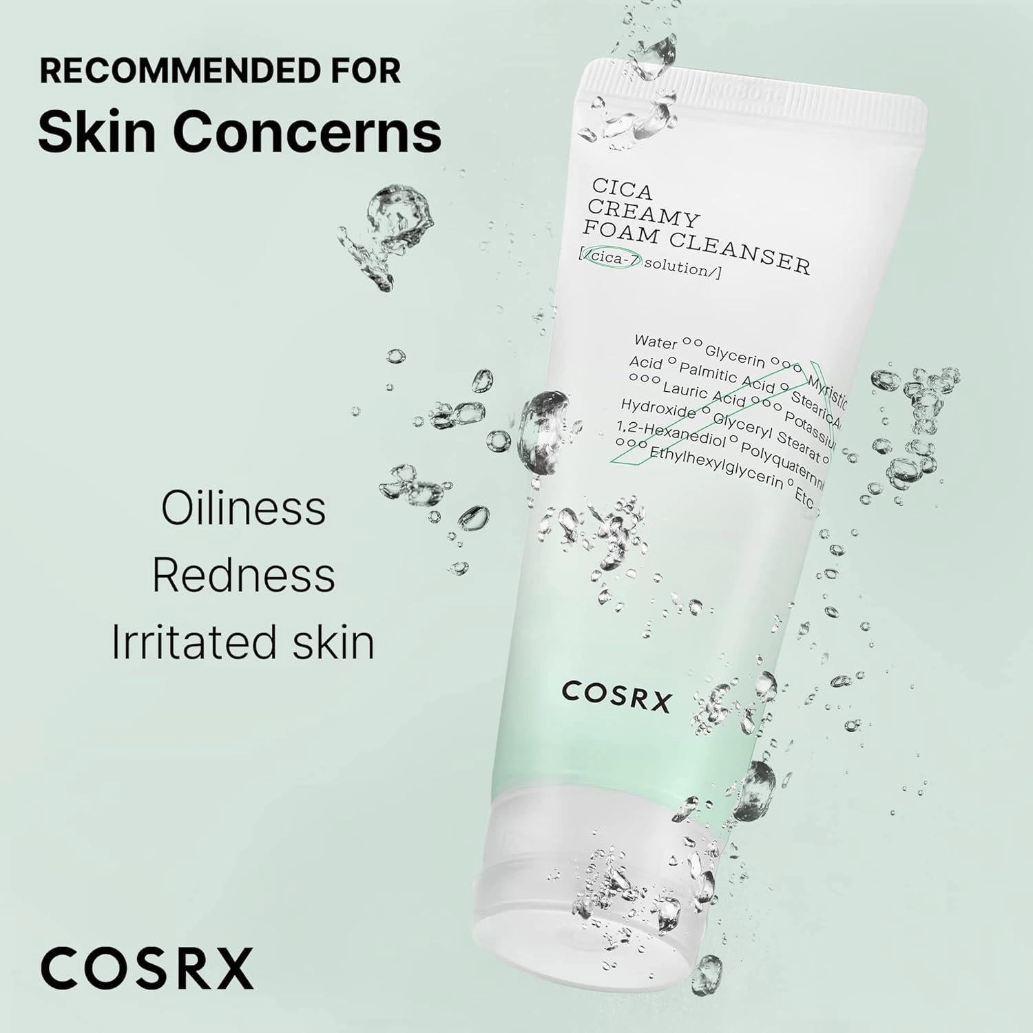 Indulge in Pure Fit Cica Creamy Foam Cleanser for a Radiant Finish | COSRX