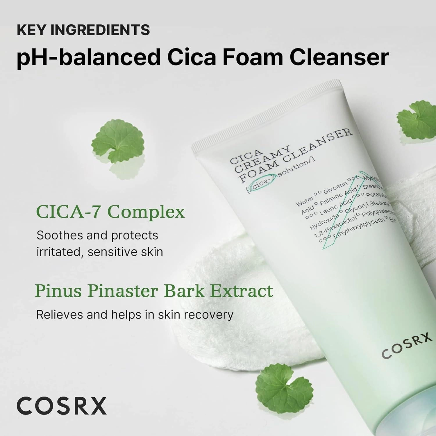 Indulge in Pure Fit Cica Creamy Foam Cleanser for a Radiant Finish | COSRX