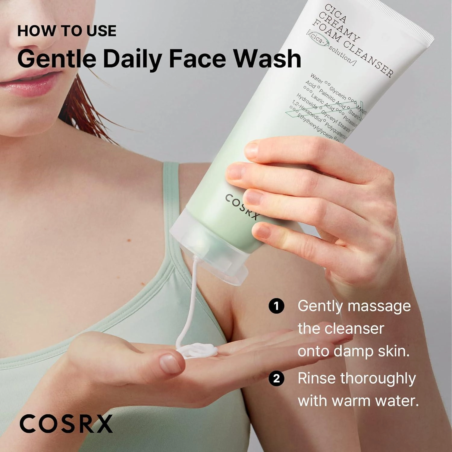 Indulge in Pure Fit Cica Creamy Foam Cleanser for a Radiant Finish | COSRX
