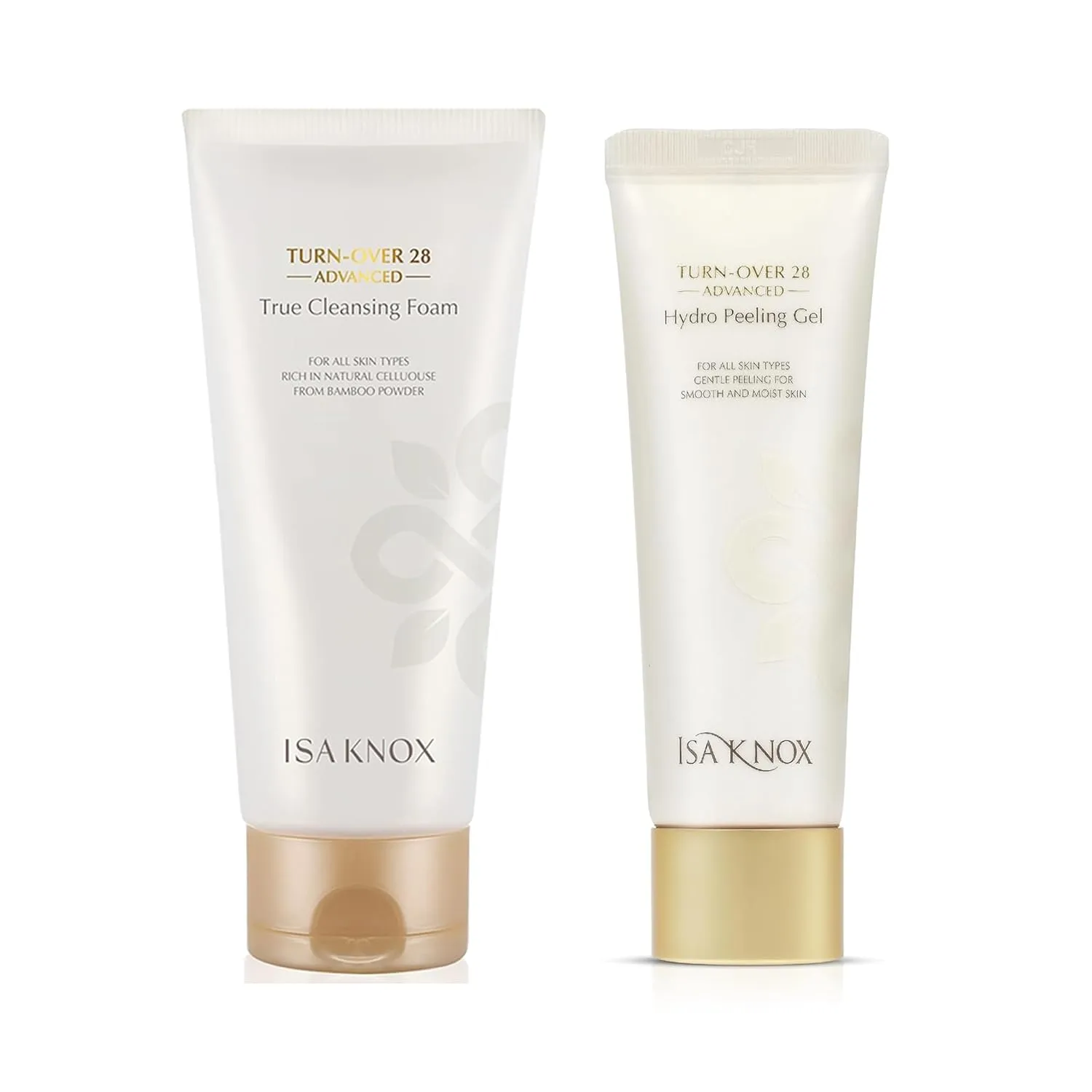 Isa Knox True Foaming Facial Cleanser (6.1fl oz) & Turnover 28 Advanced (Peeling Gel, 4.1fl oz)