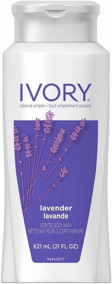 Ivory Lavender Scented Body Wash, 21 ounce (Pack of 6)