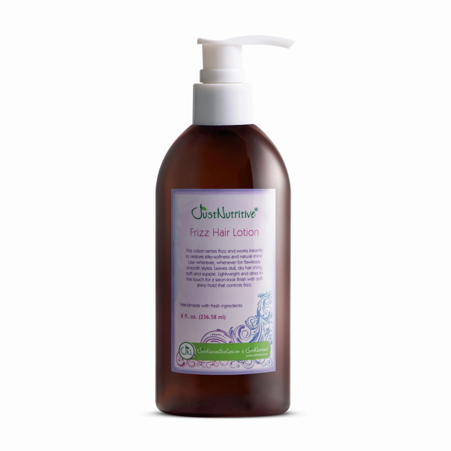 Just Nutritive Frizz Hair Lotion | Flyaway Taming Treatment | Anti-Frizz Natural Hair Lotion for Men and Woman | Styling and Softening Lotion 8 Fl Oz
