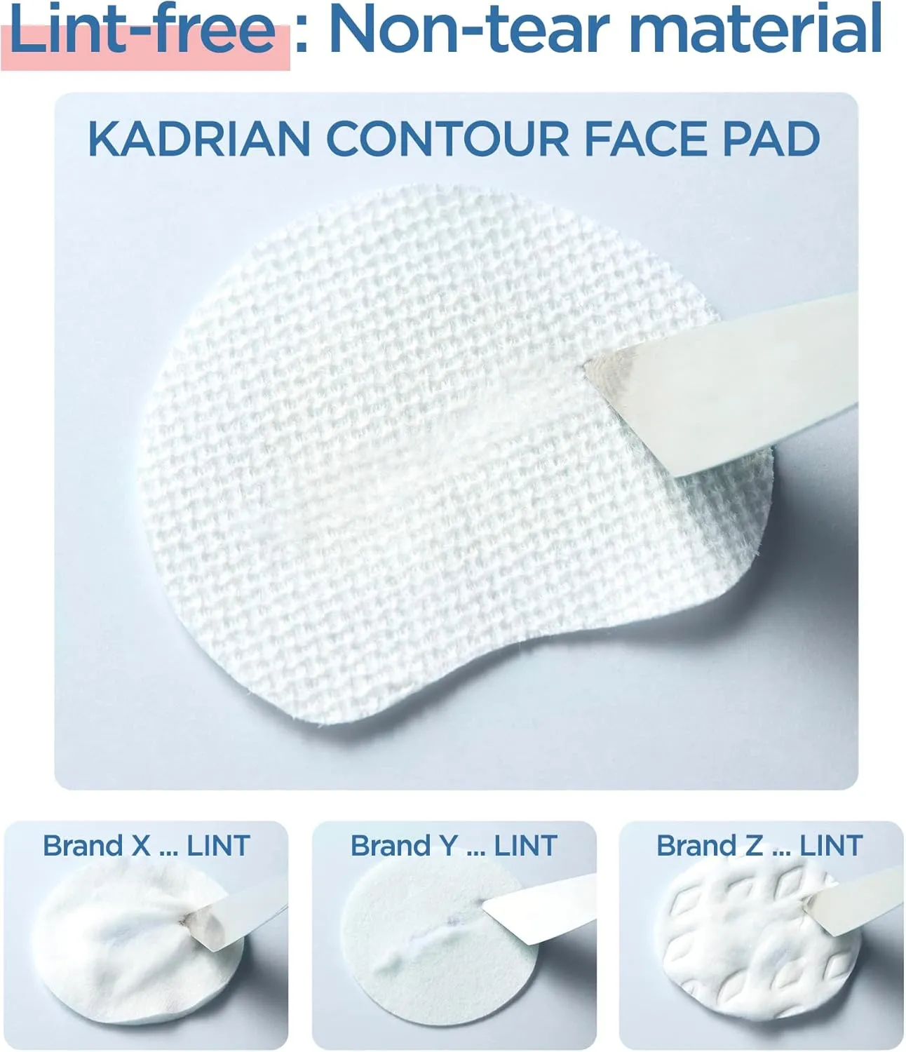 KADRIAN Double-Sided Facial Pads - Lint Free - for Makeup Remover and Toner - Rayon face Pads for Toner and cleasing - Rayon not Cotton Balls - Exfoliating Cotton Rounds for face (180 Pads)