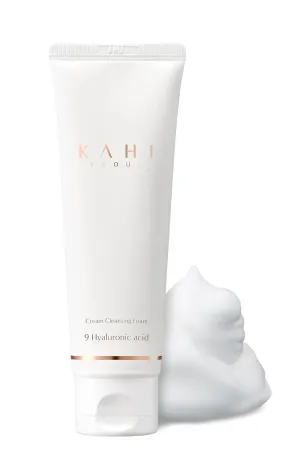KAHI Cream Foaming Cleanser Face Wash | Hydrating Cream to Foam Cleanser for Oily Skin & Combination Face Care | Gentle Face Cleanser w/Collagen K Beauty Foaming Face Wash 2.70 fl oz