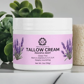 Kerlen Tallow Cream Peaceful Night, Grass-Fed, 2 oz, Lavender Scent