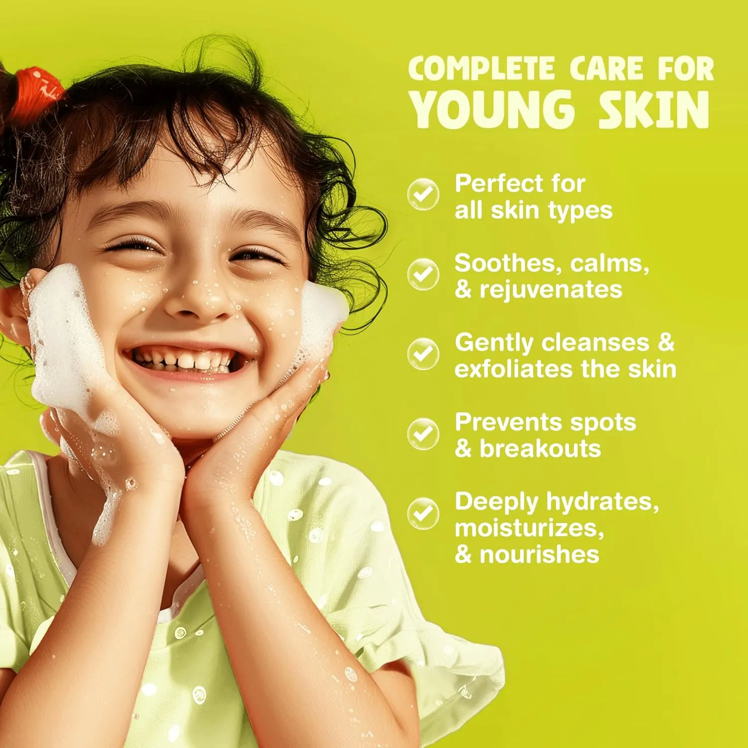 Kids Foaming Face Wash - Clean and Gentle Face Wash for Kids and Preteens - Made in the UK