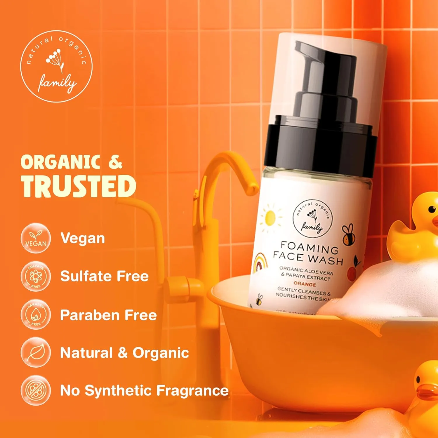 Kids Foaming Face Wash - Clean and Gentle Face Wash for Kids and Preteens - Made in the UK