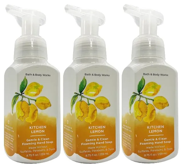 Kitchen Lemon Gentle and Clean Foaming Hand Soap by Bath and Body - Pack of 3
