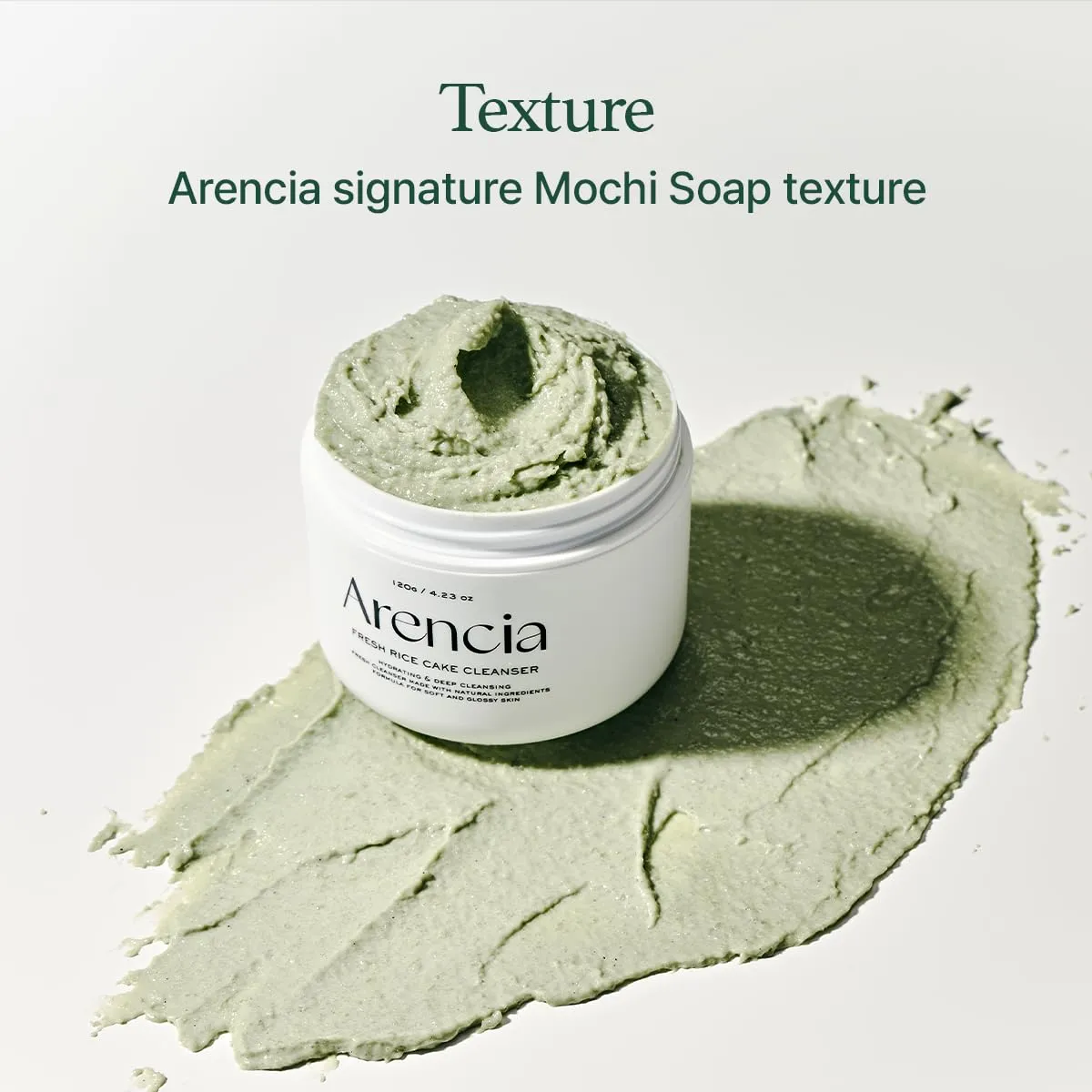 Korean Rice Mochi Face Cleanser - Face Mask, Foaming Cleanser, Gentle Scrub All in One - Deep Cleansing, Moisturizing, Pore Minimizing, Removing Blackhead- with Rice Water & Green Tea, Mugwort