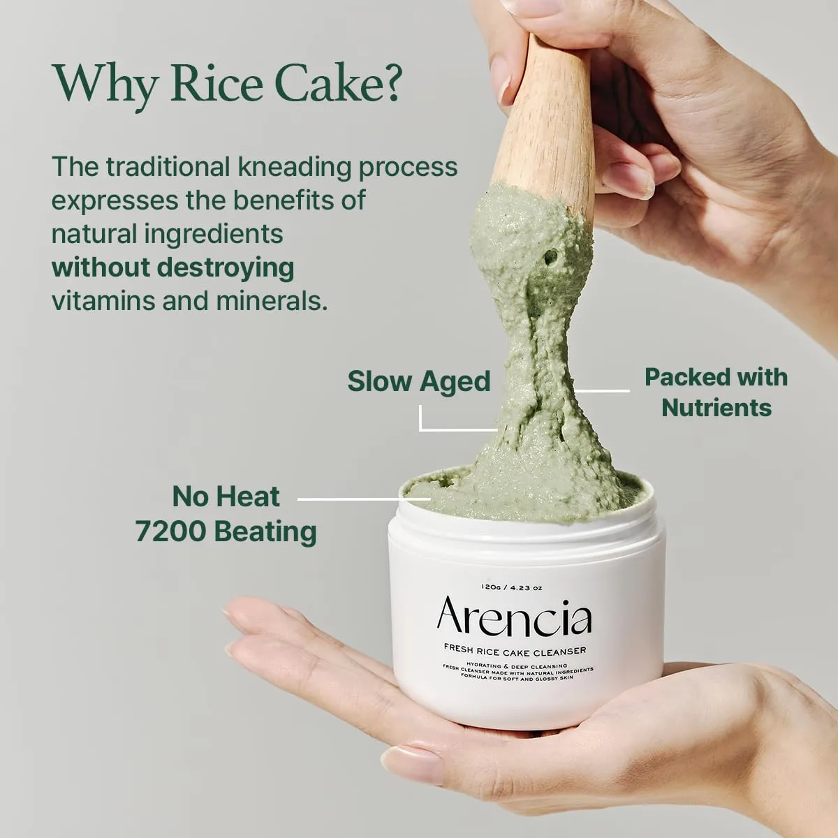 Korean Rice Mochi Face Cleanser - Face Mask, Foaming Cleanser, Gentle Scrub All in One - Deep Cleansing, Moisturizing, Pore Minimizing, Removing Blackhead- with Rice Water & Green Tea, Mugwort