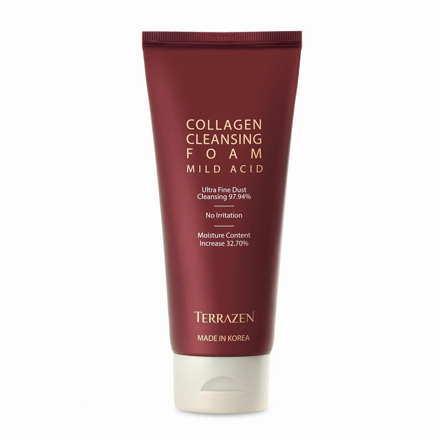 Korean Face Wash Mild Acid Cleanser with Collagen - 140ml Foaming Facial Deep Cleansing Mousse for Dry & Sensitive Skin - Gentle, Natural, Organic Skincare