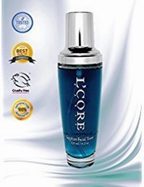 L'Core Paris Sapphire Face and Neck Toner with Organic Extracts - Enriched with Aloe Vera, Vitamin E, Moisturizes Your Skin and Removes Makeup - precious gems collection - 4oz/120ml